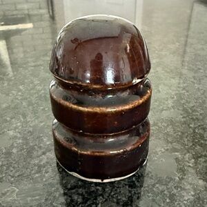 Ceramic insulator Dark Brown Ceramic Decorative Accent Stack - Home Accents